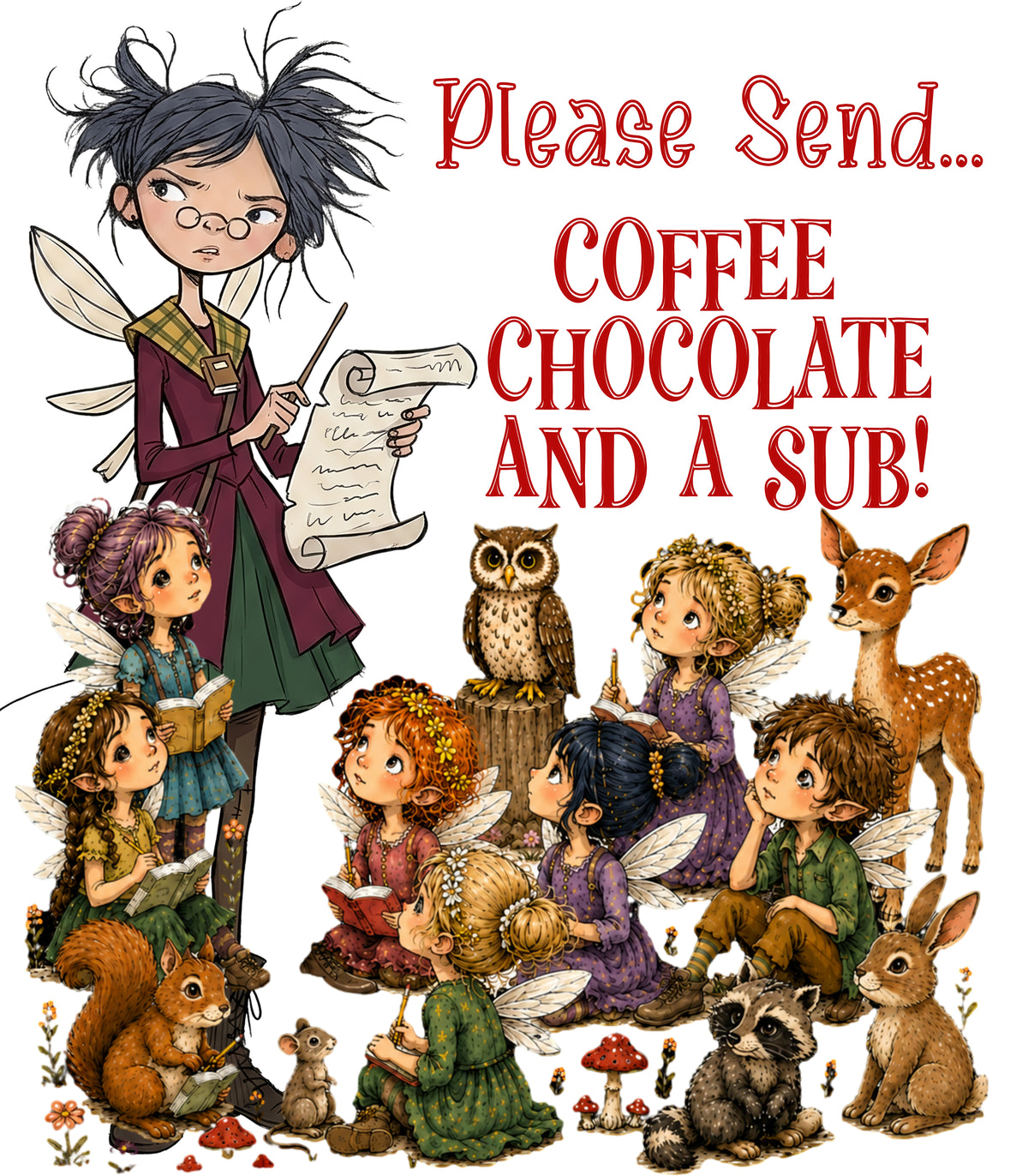 Please Send... Coffee, Chocolate And A Sub!